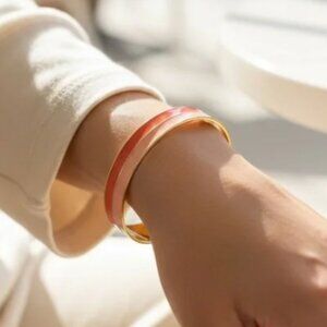 pink and gold bangle bracelet!